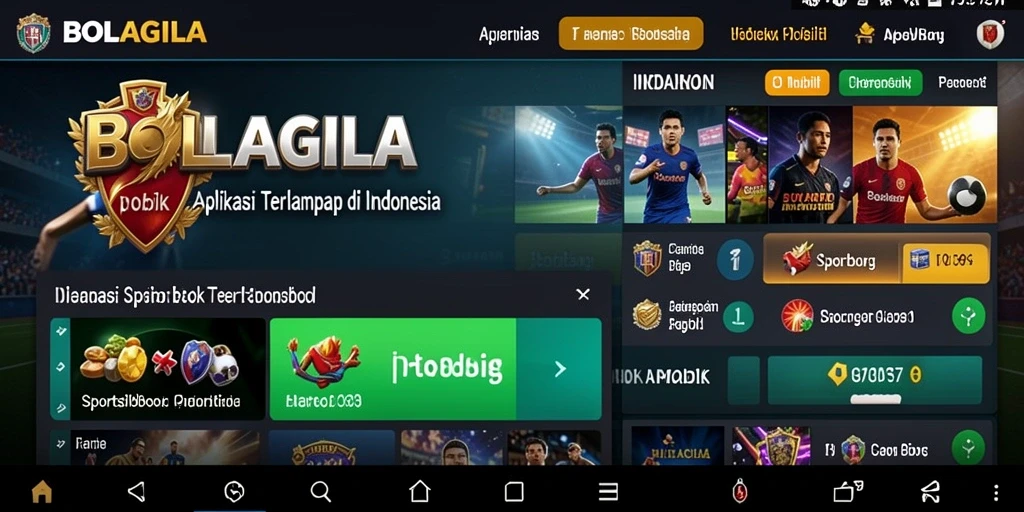 Tampilan menarik dari gameplay Sportsbook BOLAGILA saat memasang taruhan.