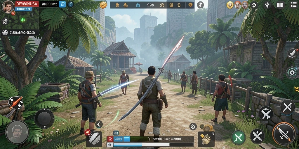 Tampilan gameplay simulasi DEWANUSA yang menarik dan interaktif.