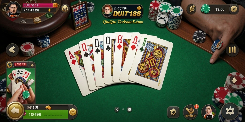 Tampilan menarik gameplay QiuQiu di DUIT188.