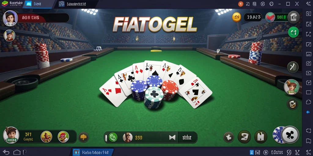 Screenshot gameplay FIATOGEL yang menampilkan suasana seru bermain Gaple.