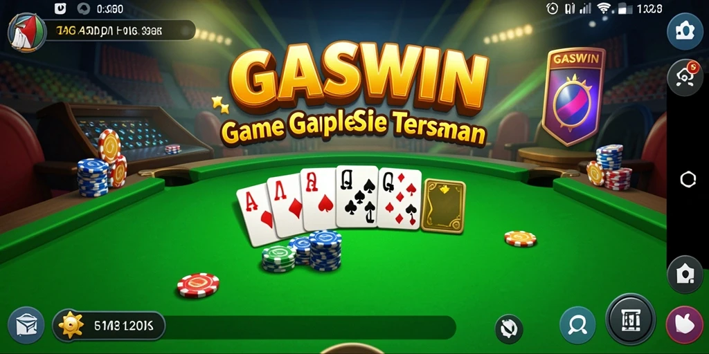 Screenshot gameplay GASWIN yang menampilkan keseruan bermain Gaple.