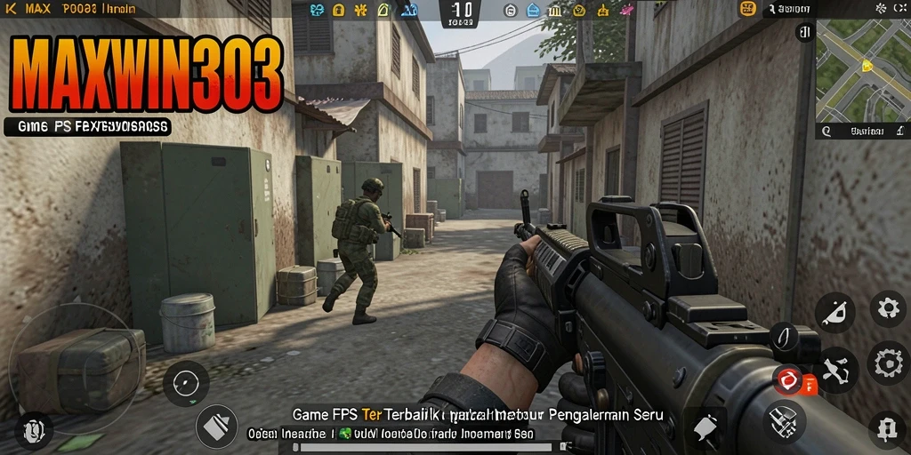 Screenshot gameplay <strong>MAXWIN303</strong> menampilkan aksi tembak-menembak yang intens.