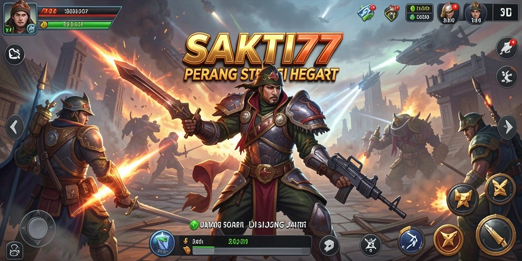 Cuplikan layar dari gameplay strategis dalam SAKTI77 yang mendebarkan.