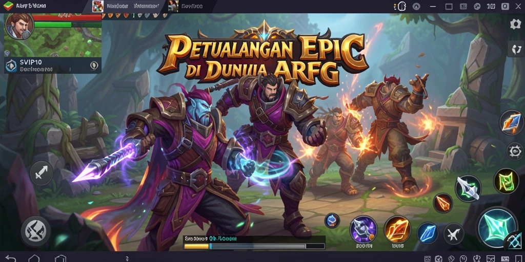 Screenshot menunjukkan pertempuran seru dalam gameplay ARPG SVIP10.