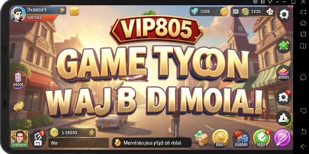 Tampilan screenshot gameplay VIP805 yang menampilkan manajemen bisnis Tycoon.